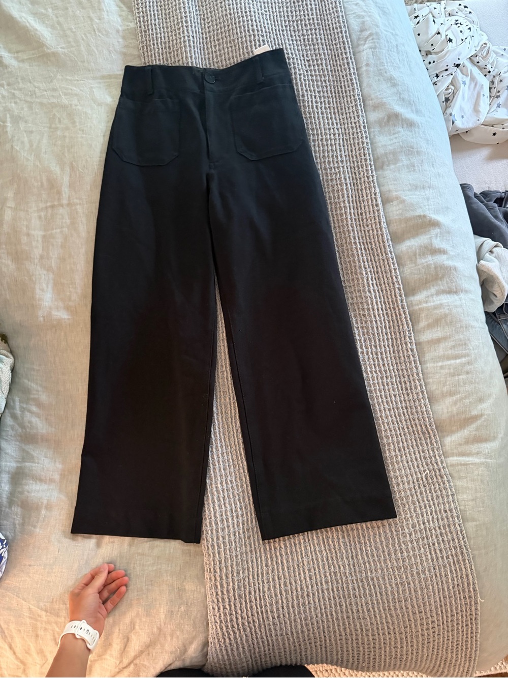 Anthropologie Maeve Colette Black Wide-Leg Women's Pants